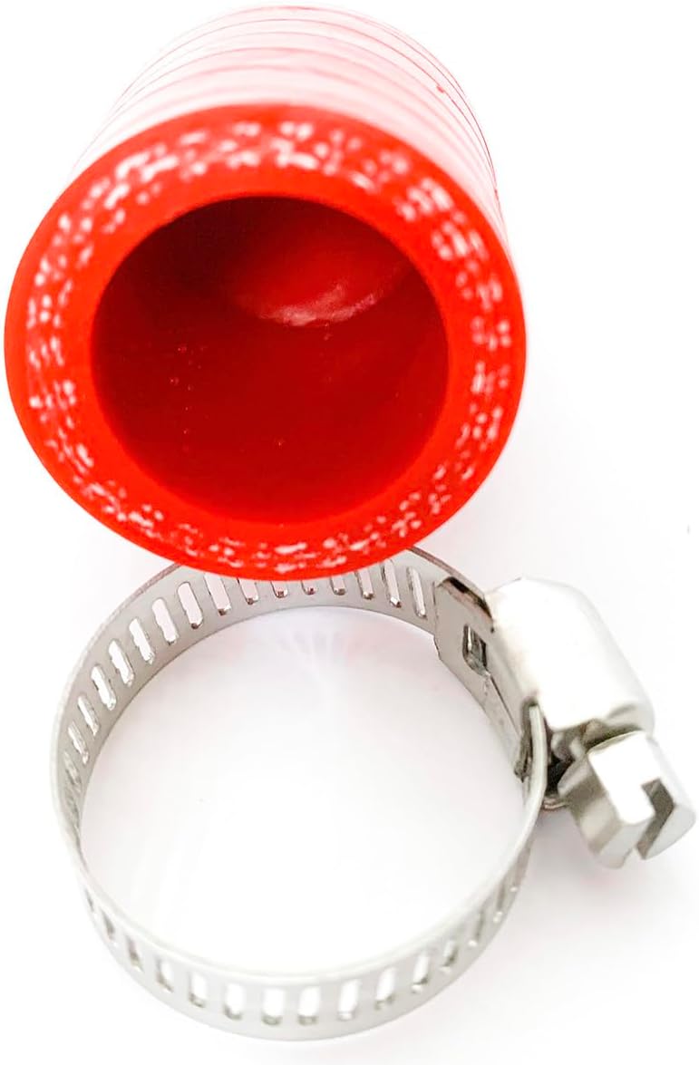 bekelan 25/32" (20mm) Red High Temperature 3-ply Reinforced Silicone Coolant Bypass Cap With Clamp,For Turbo Bypass Valve/Vacuum/Throttle Body Water Port/Heater Core/Fix Leak - Image 3